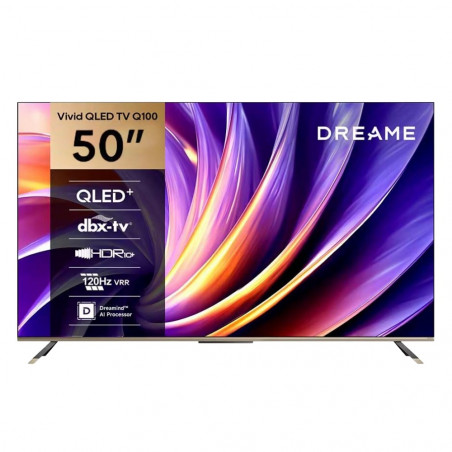Τηλεόραση Dreame Vivid 50Q100, 50", 126 εκ., 3840x2160, 4K Ultra HD, QLED, 120 Hz, Dreamind™ AI, SMART, Μαύρο