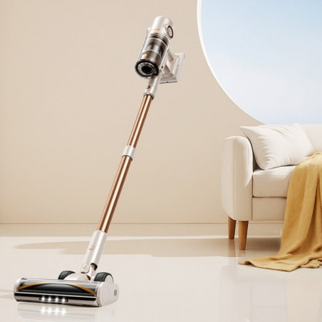 Κάθετη ηλεκτρική σκούπα Honiture P7 Pro CJD7201, 600 W, 50 kPa, 1,5 λίτρα, 80 λεπτά, 3 λειτουργίες, ρυθμιζόμενο ύψος, οθόνη αφής, βούρτσα LED, HEPA, χρώμα σαμπάνια/μπεζ