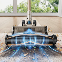 Κάθετη ηλεκτρική σκούπα Honiture P7 Pro CJD7201, 600 W, 50 kPa, 1,5 λίτρα, 80 λεπτά, 3 λειτουργίες, ρυθμιζόμενο ύψος, οθόνη αφής, βούρτσα LED, HEPA, χρώμα σαμπάνια/μπεζ