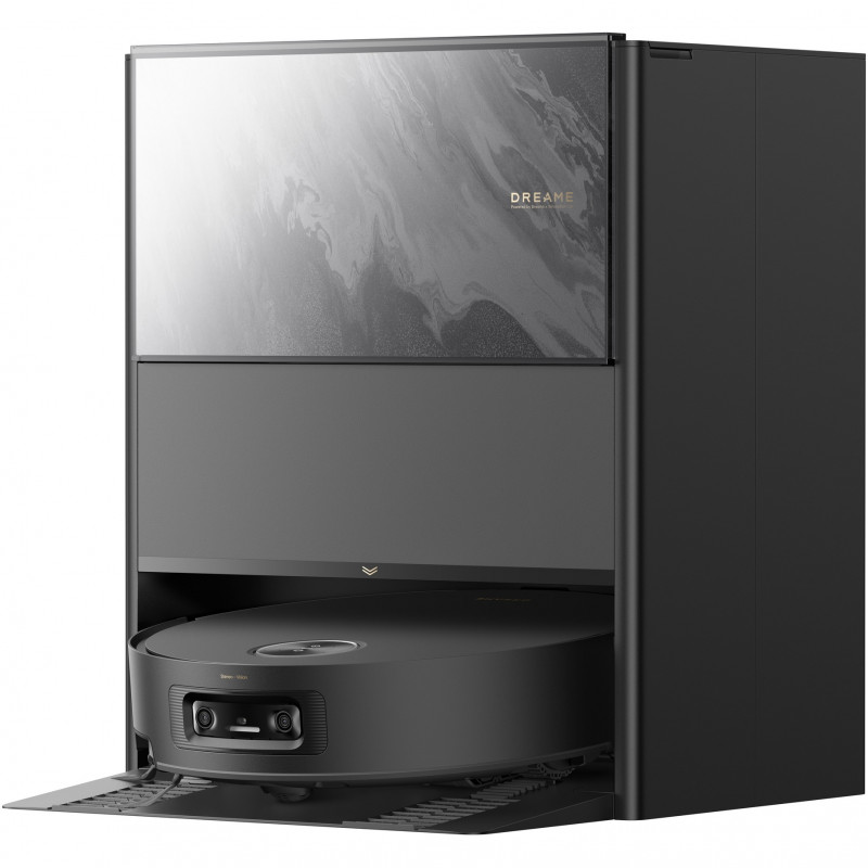 Ρομποτική σκούπα Dreame Aqua 10 Ultra Track RLR81CE-BK, 25.000 Pa, 200 λεπτά, 3,5/4 λίτρα, Στεγνό/υγρό, Κάμερες AI, VersaLift DToF, Αυτόματος καθαρισμός σφουγγαρίστρας στους 100 °C, Μαύρο