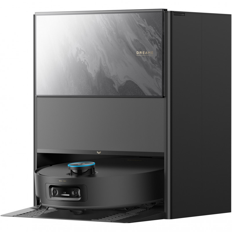 Ρομποτική σκούπα Dreame Aqua 10 Ultra Track RLR81CE-BK, 25.000 Pa, 200 λεπτά, 3,5/4 λίτρα, Στεγνό/υγρό, Κάμερες AI, VersaLift DToF, Αυτόματος καθαρισμός σφουγγαρίστρας στους 100 °C, Μαύρο