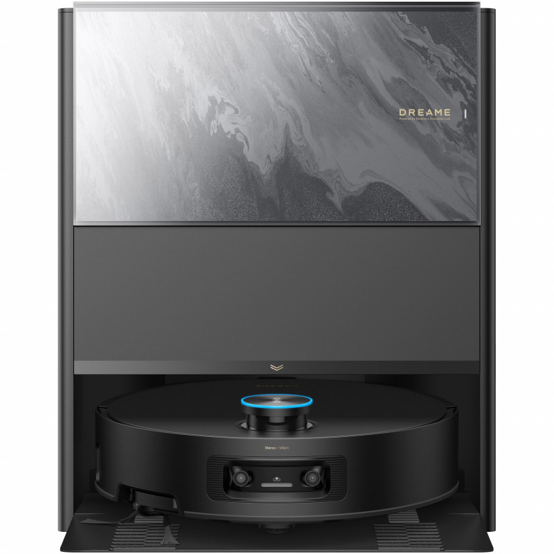 Ρομποτική σκούπα Dreame Aqua 10 Ultra Track RLR81CE-BK, 25.000 Pa, 200 λεπτά, 3,5/4 λίτρα, Στεγνό/υγρό, Κάμερες AI, VersaLift DToF, Αυτόματος καθαρισμός σφουγγαρίστρας στους 100 °C, Μαύρο