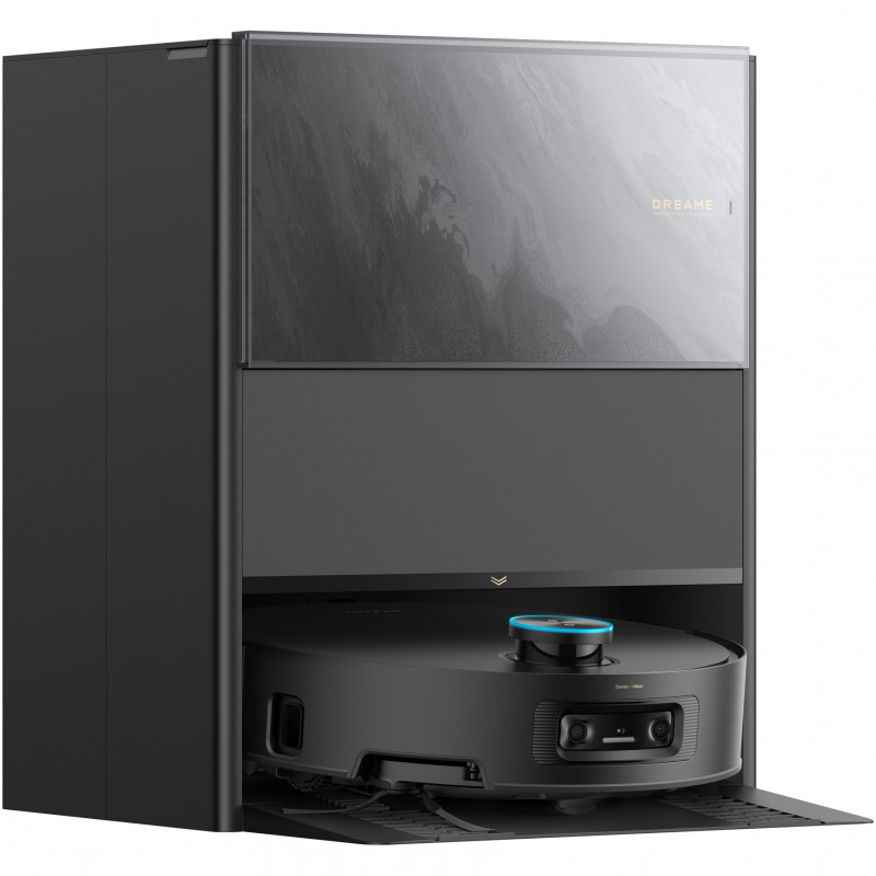 Ρομποτική σκούπα Dreame Aqua 10 Ultra Track RLR81CE-BK, 25.000 Pa, 200 λεπτά, 3,5/4 λίτρα, Στεγνό/υγρό, Κάμερες AI, VersaLift DToF, Αυτόματος καθαρισμός σφουγγαρίστρας στους 100 °C, Μαύρο