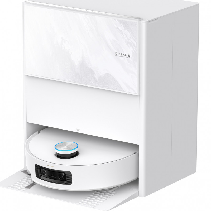 Ρομποτική σκούπα Dreame Aqua 10 Ultra Track RLR81CE-WH, 25.000 Pa, 200 λεπτά, 3,5/4 λίτρα, Στεγνό/υγρό, Κάμερες AI, VersaLift DToF, Αυτόματος καθαρισμός σφουγγαρίστρας στους 100 °C, Λευκό
