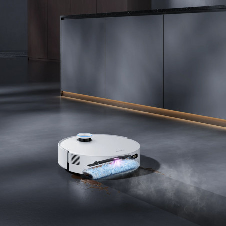 Ρομποτική σκούπα Dreame Aqua 10 Ultra Track RLR81CE-WH, 25.000 Pa, 200 λεπτά, 3,5/4 λίτρα, Στεγνό/υγρό, Κάμερες AI, VersaLift DToF, Αυτόματος καθαρισμός σφουγγαρίστρας στους 100 °C, Λευκό