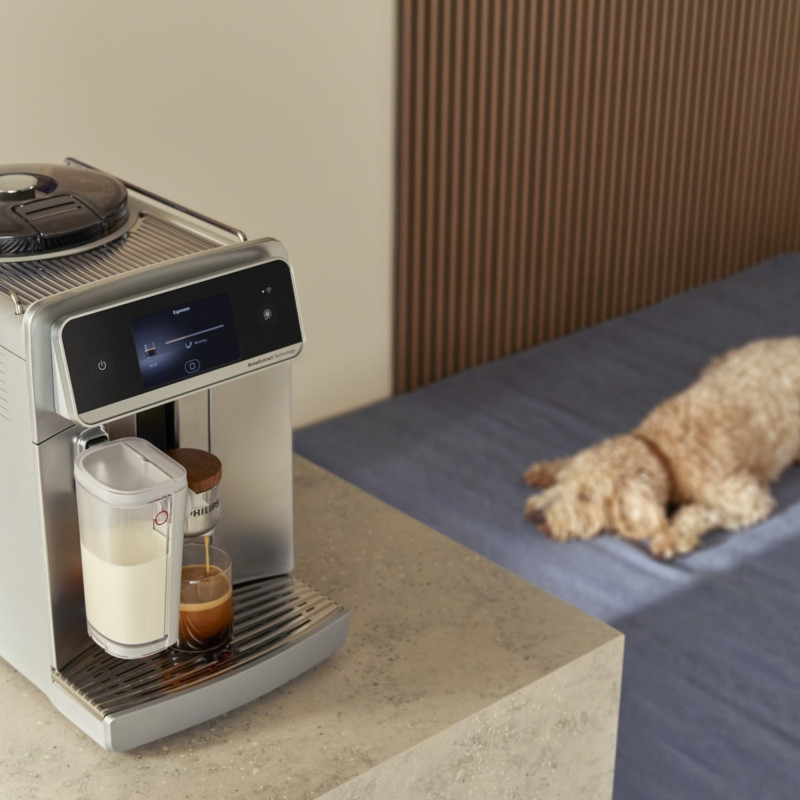 Αυτόματη καφετιέρα Philips Café Aromis 8000 EP8757/20, 1500 W, 15 bar, 1,5 λίτρα, 54 ροφήματα, LatteGo Pro, SilentBrew, BrewExtract, Quiet Mark, οθόνη αφής, HomeID, γκρι