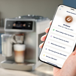 Αυτόματη καφετιέρα Philips Café Aromis 8000 EP8757/20, 1500 W, 15 bar, 1,5 λίτρα, 54 ροφήματα, LatteGo Pro, SilentBrew, BrewExtract, Quiet Mark, οθόνη αφής, HomeID, γκρι