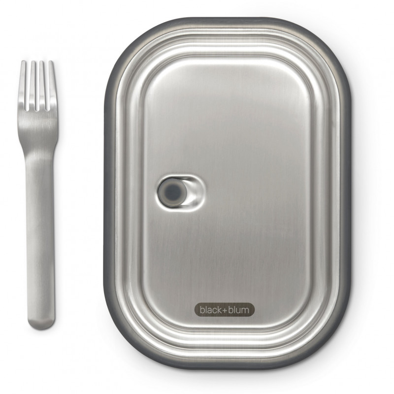 Δοχείο φαγητού Black+Blum BAM-SS-L005, 1 λίτρο, Ορθογώνιο, Κατάλληλο για φούρνο, Χωρίς BPA, Ανοξείδωτο ατσάλι, Μπλε