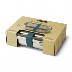 Δοχείο φαγητού Black+Blum BAM-SS-L005, 1 λίτρο, Ορθογώνιο, Κατάλληλο για φούρνο, Χωρίς BPA, Ανοξείδωτο ατσάλι, Μπλε