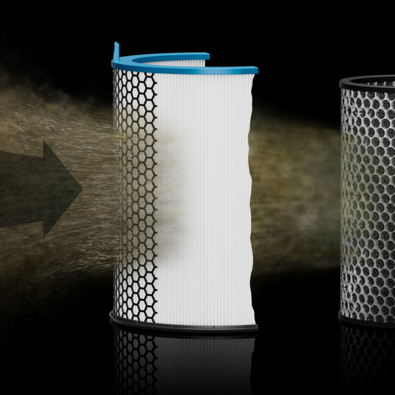 Καθαριστής αέρα Dyson HJ10 HushJet™ Purifier Compact Λευκό/Γκρι 491355-01, 18 τ.μ., 10 ταχύτητες, Hyperdymium™, HEPA, Φωνητικές εντολές, Ταλάντωση, Λευκό/Γκρι