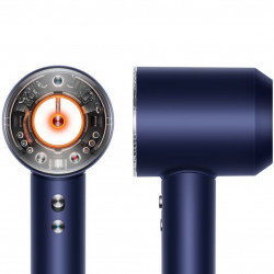 Πιστολάκι μαλλιών Dyson Supersonic Nural HD16 Prussian Blue/Rich Copper Straight+Wavy 122612-01, 1600 W, 3 ταχύτητες, 4 θερμοκρασίες, αρνητικά ιόντα, 5 εξαρτήματα, προστασία του τριχωτού της κεφαλής, Μπλε/χαλκός