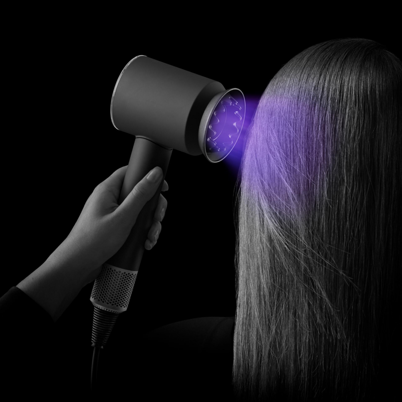 Πιστολάκι μαλλιών Dyson Supersonic Nural HD16 Prussian Blue/Rich Copper Straight+Wavy 122612-01, 1600 W, 3 ταχύτητες, 4 θερμοκρασίες, αρνητικά ιόντα, 5 εξαρτήματα, προστασία του τριχωτού της κεφαλής, Μπλε/χαλκός