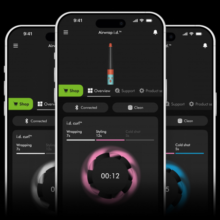 Σίδερο μαλλιών Dyson 596926-01 HS08 Airwrap i.d.™ T1/T2 RdVe/Gd Straight + Wavy, 1300 W, 13,5 l/s, Αυτόματη δημιουργία μπούκλων, Ιονισμός, 3 ταχύτητες, 3 θερμοκρασίες, Bluetooth, Κόκκινο βελούδο/χρυσό