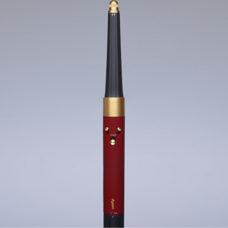 Σίδερο μαλλιών Dyson 596926-01 HS08 Airwrap i.d.™ T1/T2 RdVe/Gd Straight + Wavy, 1300 W, 13,5 l/s, Αυτόματη δημιουργία μπούκλων, Ιονισμός, 3 ταχύτητες, 3 θερμοκρασίες, Bluetooth, Κόκκινο βελούδο/χρυσό