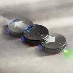 Ρομποτική σκούπα Dyson Spot+Scrub Ai 586183-01, 18.000 Pa, 3 λίτρα, Στεγνό/υγρό, Αναγνώριση λεκέδων, Αυτόματη βάση φόρτισης, Μαύρο/Μπλε