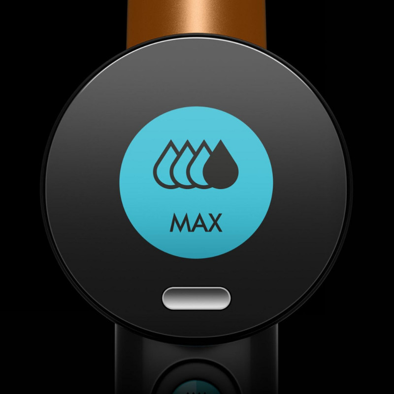 Σκούπα για υγρό καθαρισμό Dyson Clean+Wash Hygiene 432030-01, 530/760 ml, 45 λεπτά, 350 m², 4 λειτουργίες, Αυτοκινούμενη, Στέγνωμα κυλίνδρου, Μπλε του Προύσου/Χαλκό