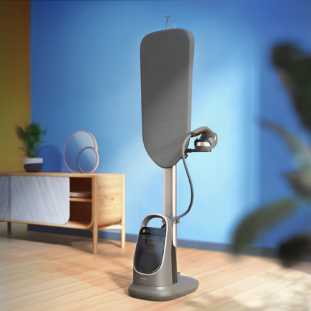 Συσκευή κάθετου σιδερώματος με ατμό Philips All-in-one 8500 AIS8540/80, 2200 W, 1,2 λίτρα, 6 bar, 90 g/min, 2 ρυθμίσεις, OptimalTEMP, ρυθμιζόμενη σιδερώστρα, σκούρο γκρι/χρυσό