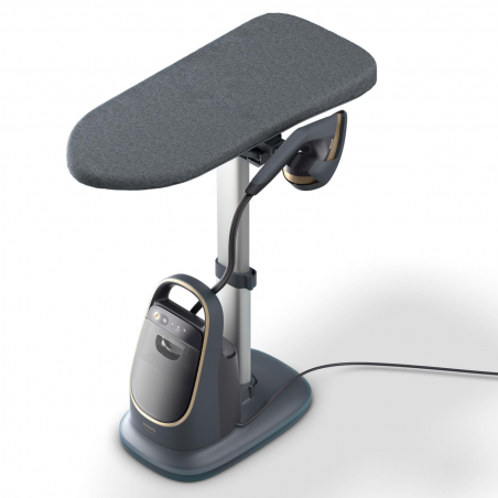 Συσκευή κάθετου σιδερώματος με ατμό Philips All-in-one 8500 AIS8540/80, 2200 W, 1,2 λίτρα, 6 bar, 90 g/min, 2 ρυθμίσεις, OptimalTEMP, ρυθμιζόμενη σιδερώστρα, σκούρο γκρι/χρυσό