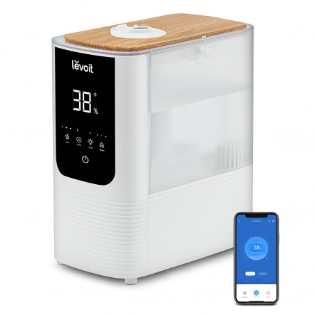 Υγραντήρας Levoit OasisMist 450S LUH-O451S-WEU, 40 τ.μ., 280 W, 4,5 λίτρα, Αρωματοθεραπεία, Αυτονομία 45 ωρών, Λευκό