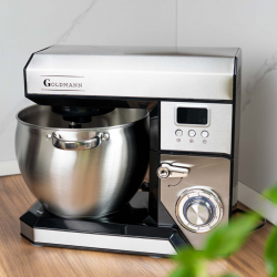 Μίξερ Goldmann GM-1115BD, 2200 W, 8,5 λίτρα, 6 ταχύτητες + λειτουργία παλμού, χρονοδιακόπτης, ανοξείδωτο δοχείο, LED, ανοξείδωτο