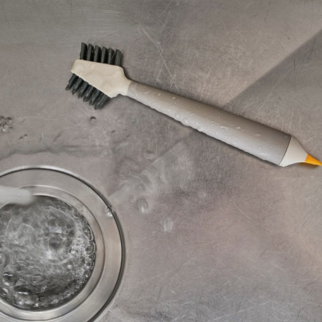 Βούρτσα καθαρισμού πλακιδίων Joseph Joseph CleanTech™ 6500021, 18x5x3 εκ., 2 είδη ινών, Μπεζ