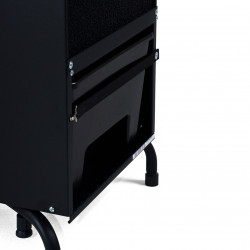 Επαγγελματικός αφυγραντήρας Woods WCD4 PRO, 230 τ.μ., 2 ταχύτητες, 11,4 λίτρα, 41 λίτρα/24 ώρες, υδροστάτης, λειτουργία έως +2 °C, λαβή και ρόδες, 60 dB, IPX1, μαύρος