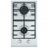 Εντοιχισμένη εστία αερίου Finlux FX 320SIX, 3000 W, δύο καυστήρες αερίου, 500 °C, σχάρα από χυτοσίδηρο, ανοξείδωτο ατσάλι