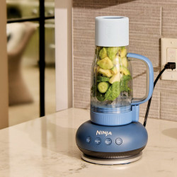 Φορητός μπλέντερ Ninja BlendBoss DB351EUCY, 1100 W, 710 ml, 3 προγράμματα, Auto-iQ, CrushBlade, Γκρι
