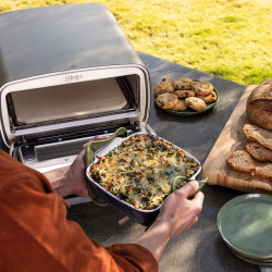 Ηλεκτρικός φούρνος για πίτσα 5 σε 1 Ninja Artisan MO201EU, 1760 W, 30x30 εκ., 5 λειτουργίες, οθόνη αφής, 32-370 °C, γκρι