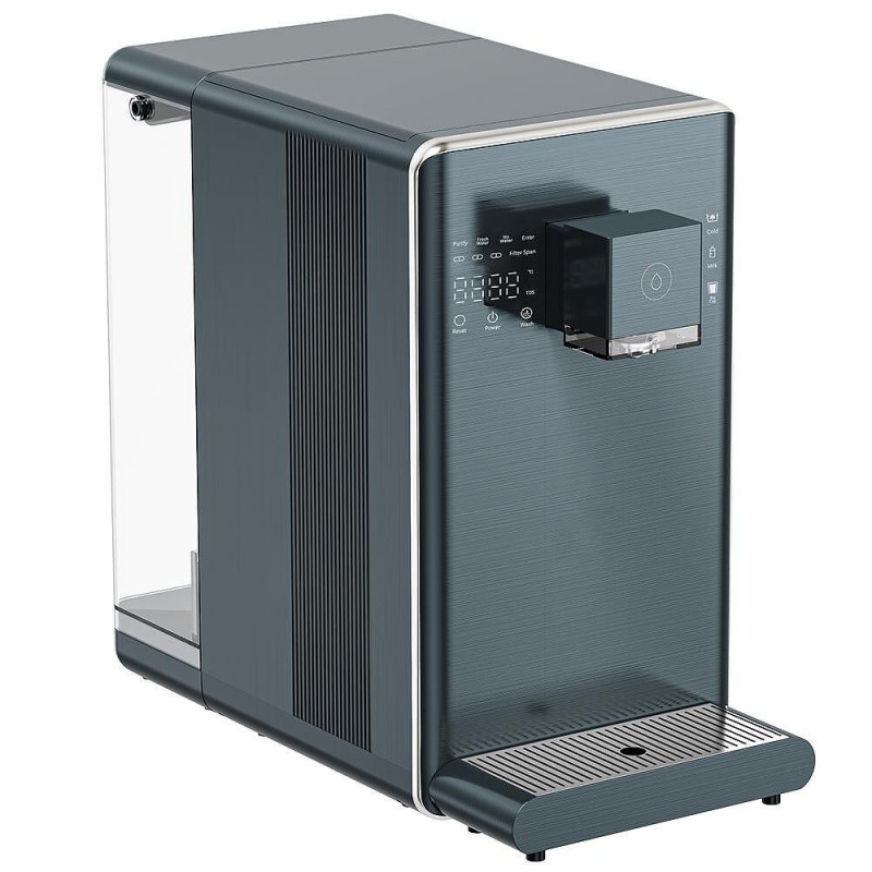 Διανομέας νερού ELIXIR Pro Plus, 2200 W, Θέρμανση 18 λ/ώρα, 42-90 °C, Αποστείρωση με UVC, Οθόνη, Πολυεπίπεδη φιλτράρισμα, Με συμπιεστή, Γκρι-μπλε/γκραφίτ