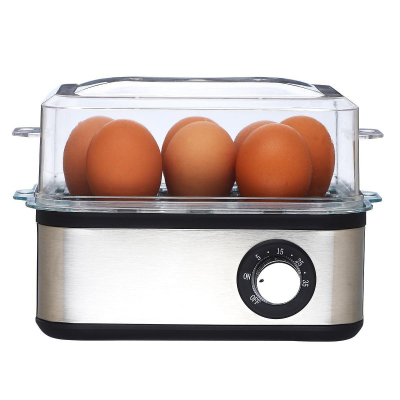 Αυγοβραστήρας Elite EBS-8-1246, 500 W, για 8 αυγά, χρονοδιακόπτης με 3 λειτουργίες, ηχητική ειδοποίηση, ανοξείδωτο
