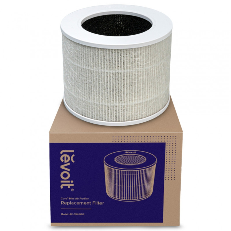 Ανταλλακτικό φίλτρο για τον καθαριστή αέρα Levoit Core Mini, 1 τεμ., τριπλή φιλτράρισμα, HEPA, Λευκό