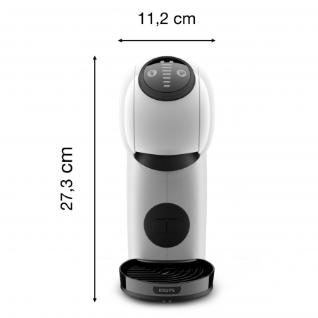 Μηχανή εσπρέσο Krups KP243110 NDG GENIO S WHITE, 1500 W, 15 bar, 0,8 λίτρα, Συμβατή με κάψουλες NESCAFÉ® Dolce Gusto®, LED, λειτουργία XL, Λευκό