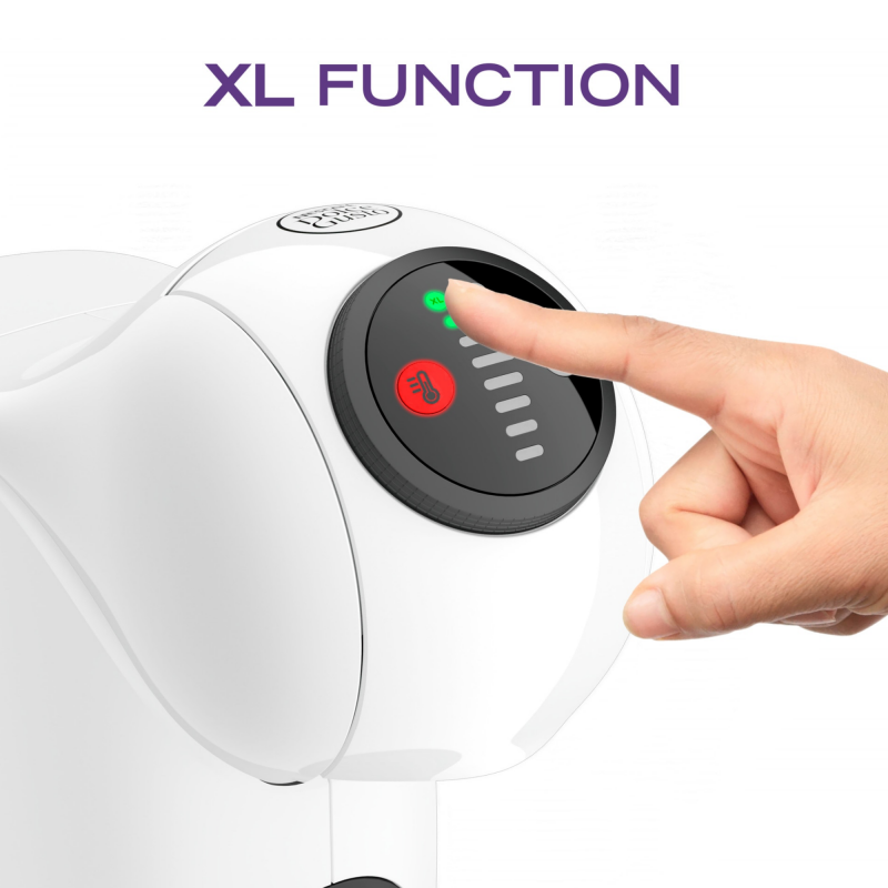 Μηχανή εσπρέσο Krups KP243110 NDG GENIO S WHITE, 1500 W, 15 bar, 0,8 λίτρα, Συμβατή με κάψουλες NESCAFÉ® Dolce Gusto®, LED, λειτουργία XL, Λευκό