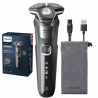 Ηλεκτρική ξυριστική μηχανή Philips Shaver Series 5000 S5887/10, 9 W, 60 λεπτά, Χρήση σε στεγνό ή βρεγμένο δέρμα, Ενσωματωμένο τρίμερ, SkinIQ, PowerAdapt, Κεφαλές 360°, Αυτοακονιζόμενες λεπίδες, Γκρι ανθρακί