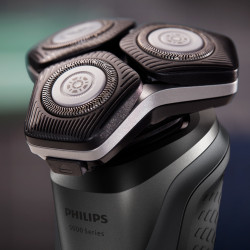 Ηλεκτρική ξυριστική μηχανή Philips Shaver Series 5000 S5887/10, 9 W, 60 λεπτά, Χρήση σε στεγνό ή βρεγμένο δέρμα, Ενσωματωμένο τρίμερ, SkinIQ, PowerAdapt, Κεφαλές 360°, Αυτοακονιζόμενες λεπίδες, Γκρι ανθρακί