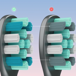 Ηλεκτρική οδοντόβουρτσα AENO ADB0010G, 5W, DuPont™, χρονοδιακόπτης, 5 λειτουργίες, 90 ημέρες με μία φόρτιση, γκρι
