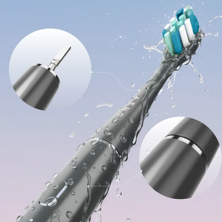 Ηλεκτρική οδοντόβουρτσα AENO ADB0010G, 5W, DuPont™, χρονοδιακόπτης, 5 λειτουργίες, 90 ημέρες με μία φόρτιση, γκρι