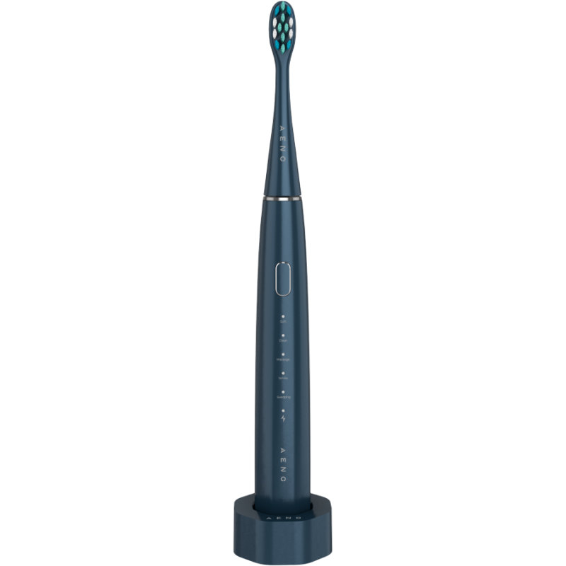 Ηλεκτρική οδοντόβουρτσα AENO ADB0010N, 5W, DuPont™, χρονοδιακόπτης, 5 λειτουργίες, 90 ημέρες με μία φόρτιση, μπλε