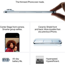 Smartphone Apple iPhone 17 Air, 1 TB, 5G, γαλάζιο