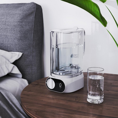 Αυτόματη κανάτα καθαρισμού νερού Elixir UP, 1,7 λίτρα, 2 λειτουργίες, σύνθετο φίλτρο Nano με στρώμα άνθρακα, εξαλείφει βακτήρια και ιούς, λευκό