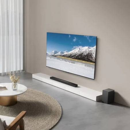 Soundbar TCL Q65HE, 580 W, 123,5 cm, Dolby Atmos & DTS-X, σειρά Q, Wi-Fi, LED, ασύρματη, Μαύρο
