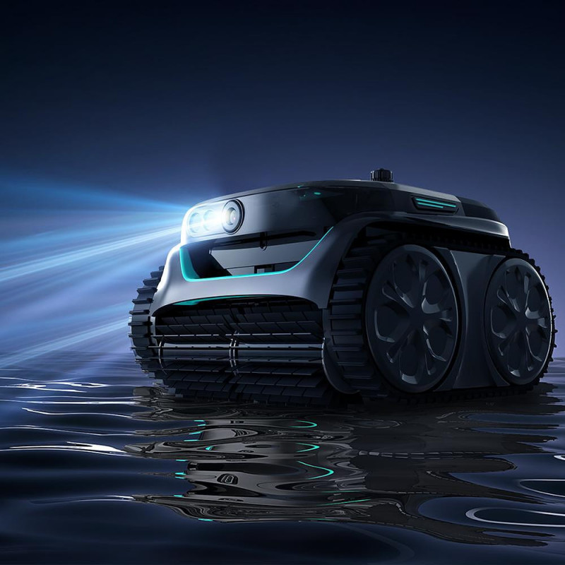 Ασύρματο ρομπότ πισίνας Wybot C2 Pro Vision, 65 W, 180 λεπτά, 200 τ.μ., κάμερα AI, διπλό σύστημα φιλτραρίσματος, αυτόνομες λειτουργίες, μαύρο