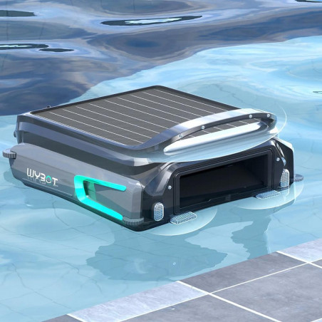 Σκίμερ για τον καθαρισμό της επιφάνειας του νερού σε πισίνες Wybot F1, Ηλιακή / DC φόρτιση, Έως 8 ώρες, 7 λίτρα, Εφαρμογή για κινητά, Μαύρο