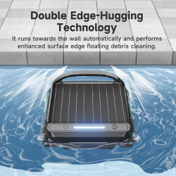 Σκίμερ για τον καθαρισμό της επιφάνειας του νερού σε πισίνες Wybot F1, Ηλιακή / DC φόρτιση, Έως 8 ώρες, 7 λίτρα, Εφαρμογή για κινητά, Μαύρο