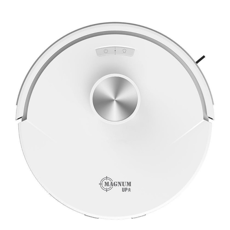 Ρομποτική σκούπα MAGNUM UP, 45 W, 20.000 Pa, 180 λεπτά, 230 ml, Διαφανής αυτόματος κάδος, Αισθητήρες SMART, Υγρό/ξηρό, Λευκό