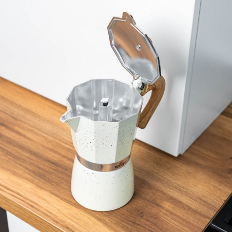 Κουβανέζικη καφετιέρα Bohmann BH 9309, 450 ml, 9 φλιτζάνια, Βαλβίδα ασφαλείας, Αλουμίνιο, Μπεζ