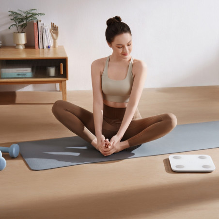 Ψηφιακή έξυπνη ζυγαριά Xiaomi Body Composition Scale S400, έως 150 κιλά, Bluetooth, μέτρηση καρδιακού ρυθμού, λειτουργία για μωρά, λευκό/γκρι