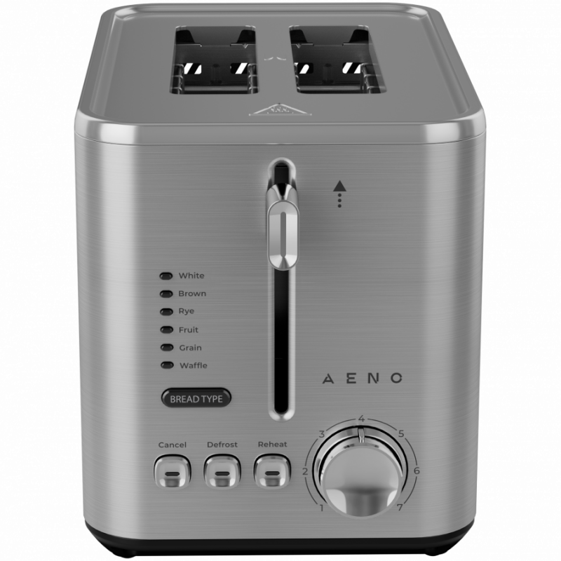 Τοστιέρα AENO ATS0003, 950 W, 6 τύποι ψωμιού, 7 επίπεδα ψησίματος, Προθέρμανση, Απόψυξη, LED, Ανοξείδωτο ατσάλι