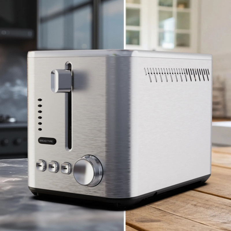 Τοστιέρα AENO ATS0003, 950 W, 6 τύποι ψωμιού, 7 επίπεδα ψησίματος, Προθέρμανση, Απόψυξη, LED, Ανοξείδωτο ατσάλι